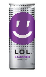 B CURRENT - A tasty 99% carbonated fruit juice made from apple and blackcurrant